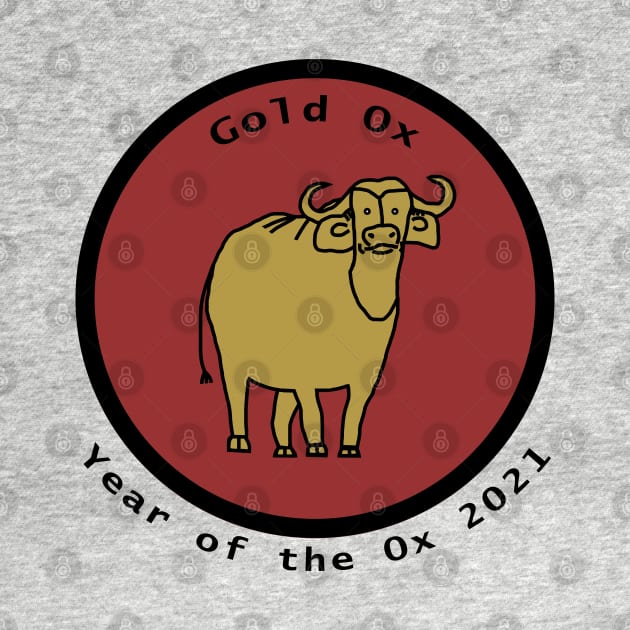 Year of the Ox 2021 Circle by ellenhenryart